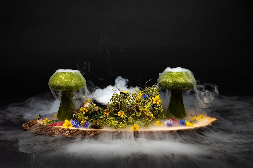 shroomin cocktail in at easy speakeasy Las Vegas