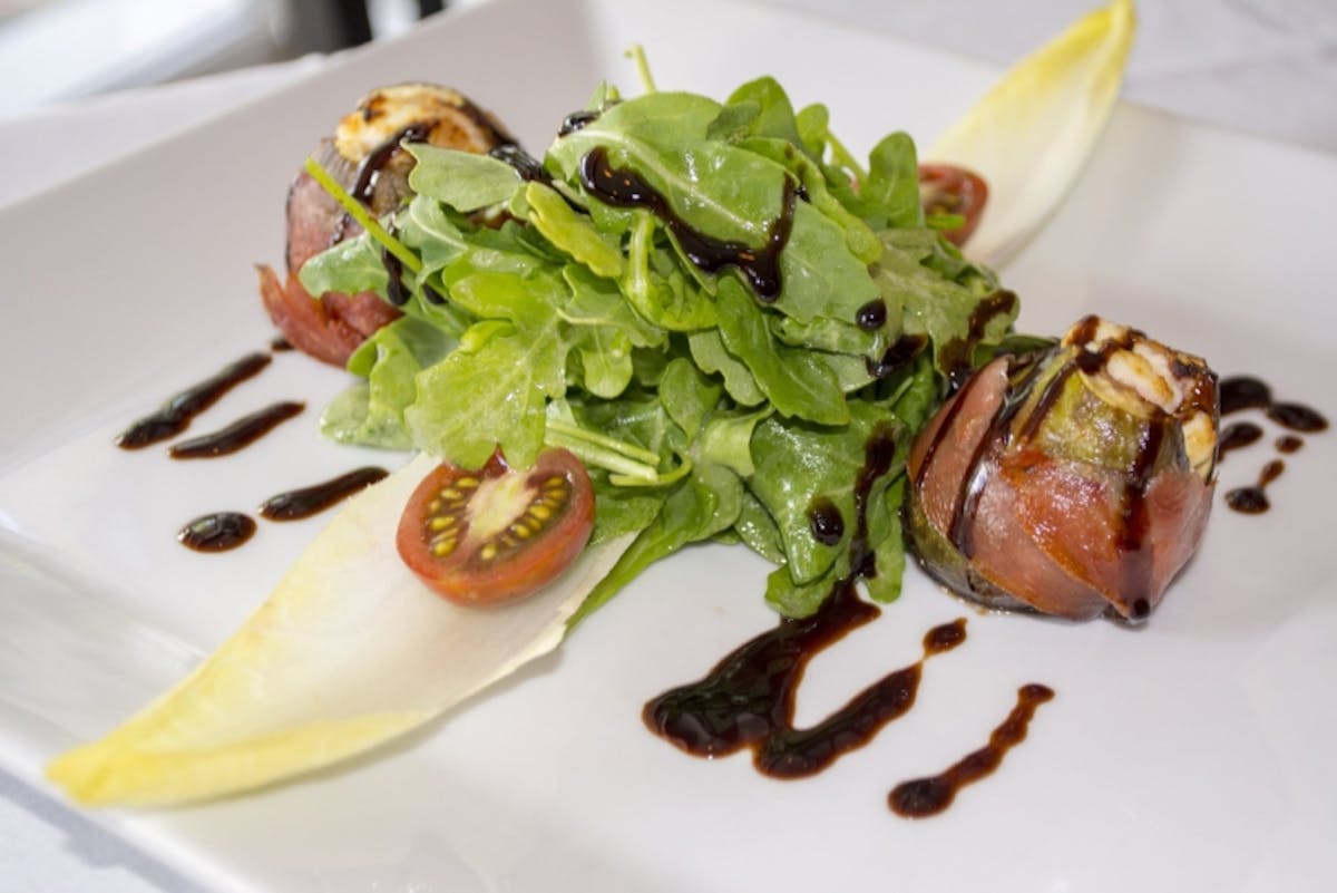 a plate of food on a table