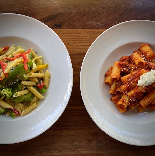 a plate of food on a table