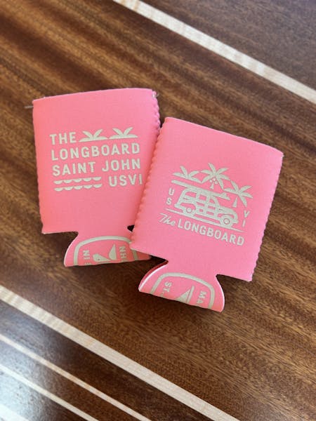 Light Coral Koozie 1 The Longboard St. John Seafood restaurant in