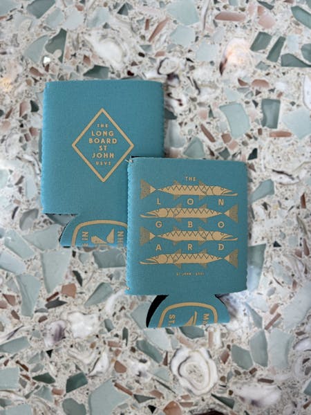 Mint Koozie 1 The Longboard St. John Seafood restaurant in Cruz Bay