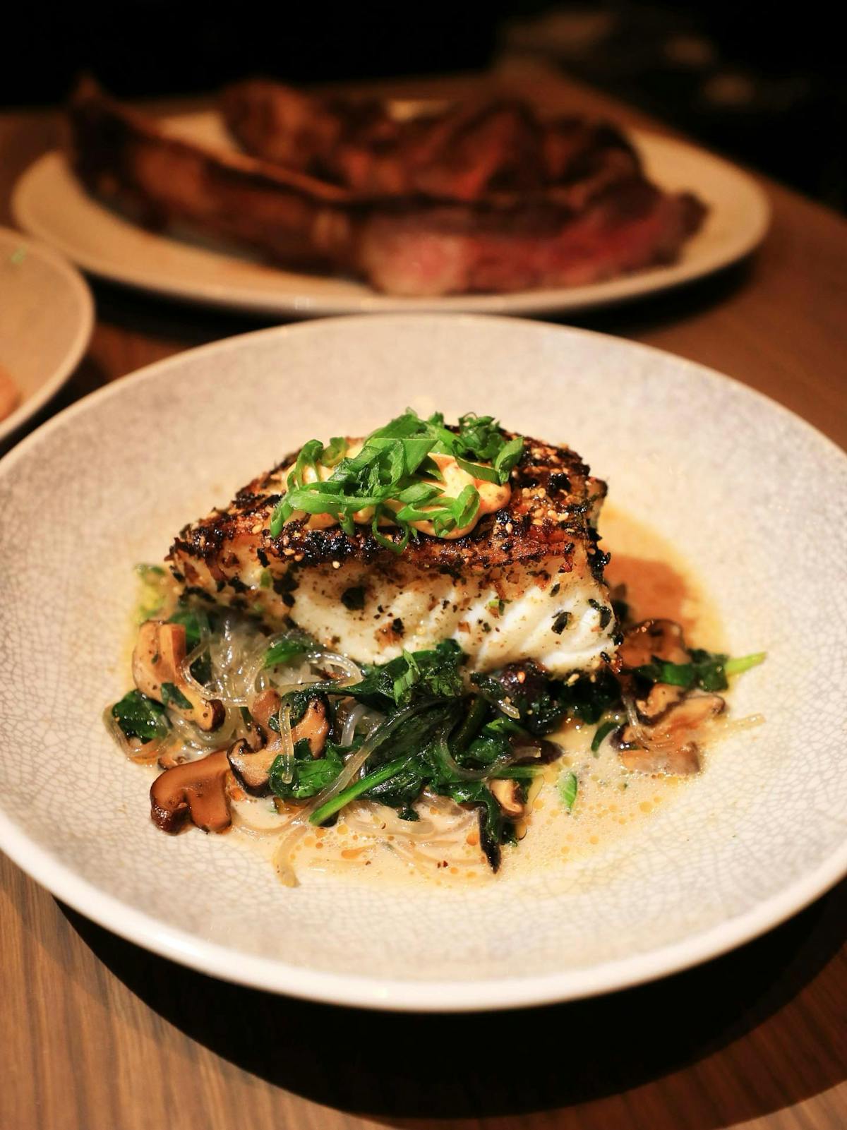 a plate of food on a table