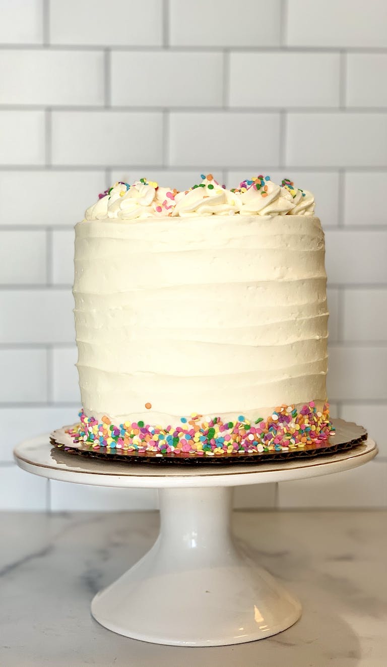 a close up of a cake