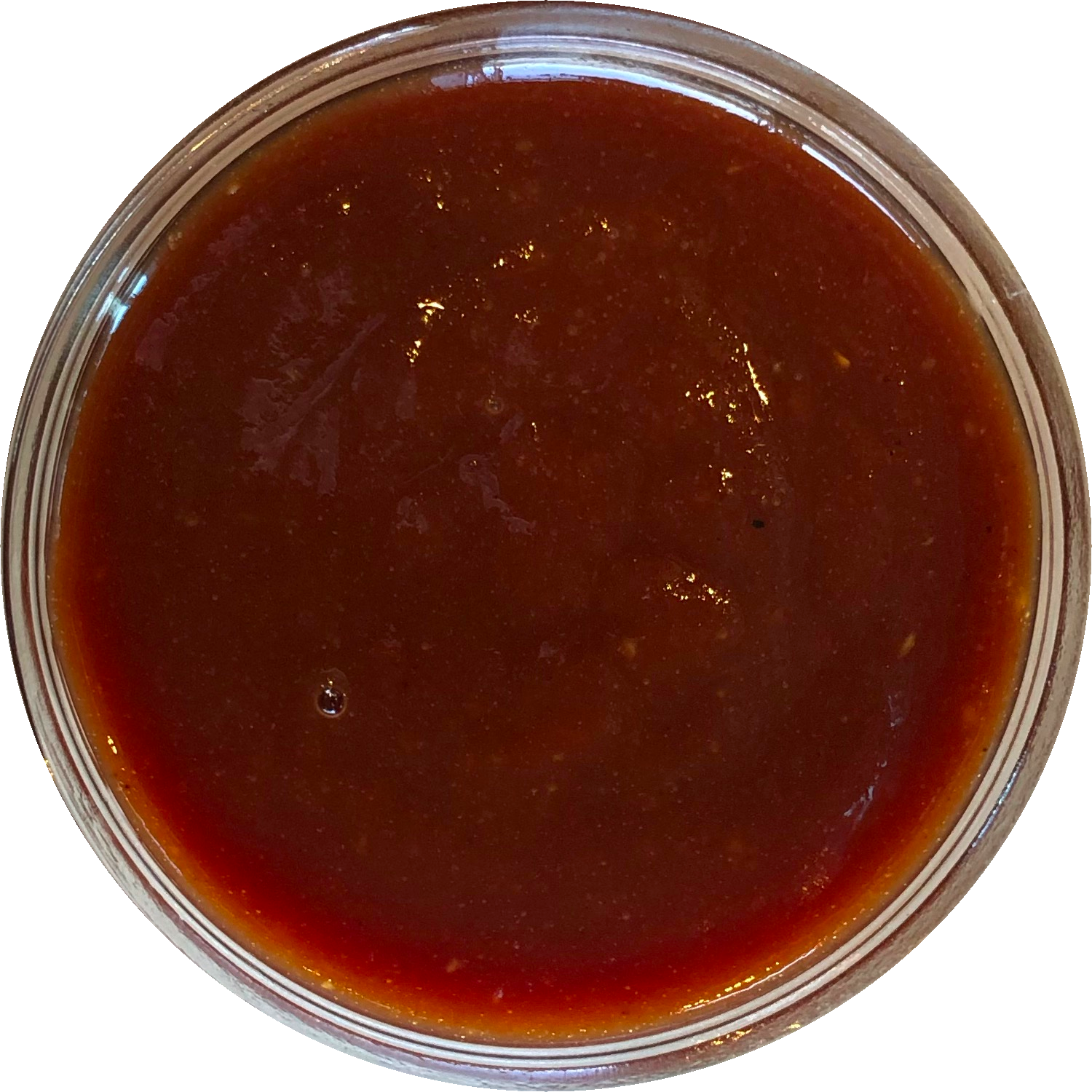 a close up of a sauce cup