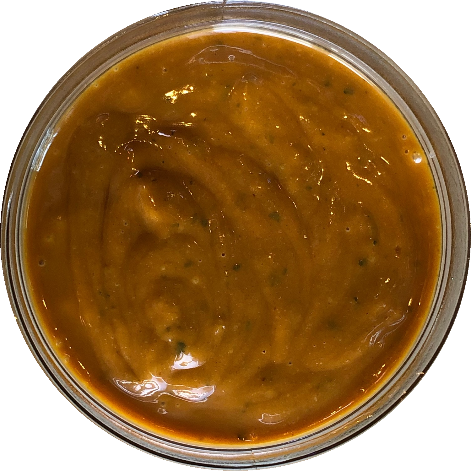 a close up of a sauce cup