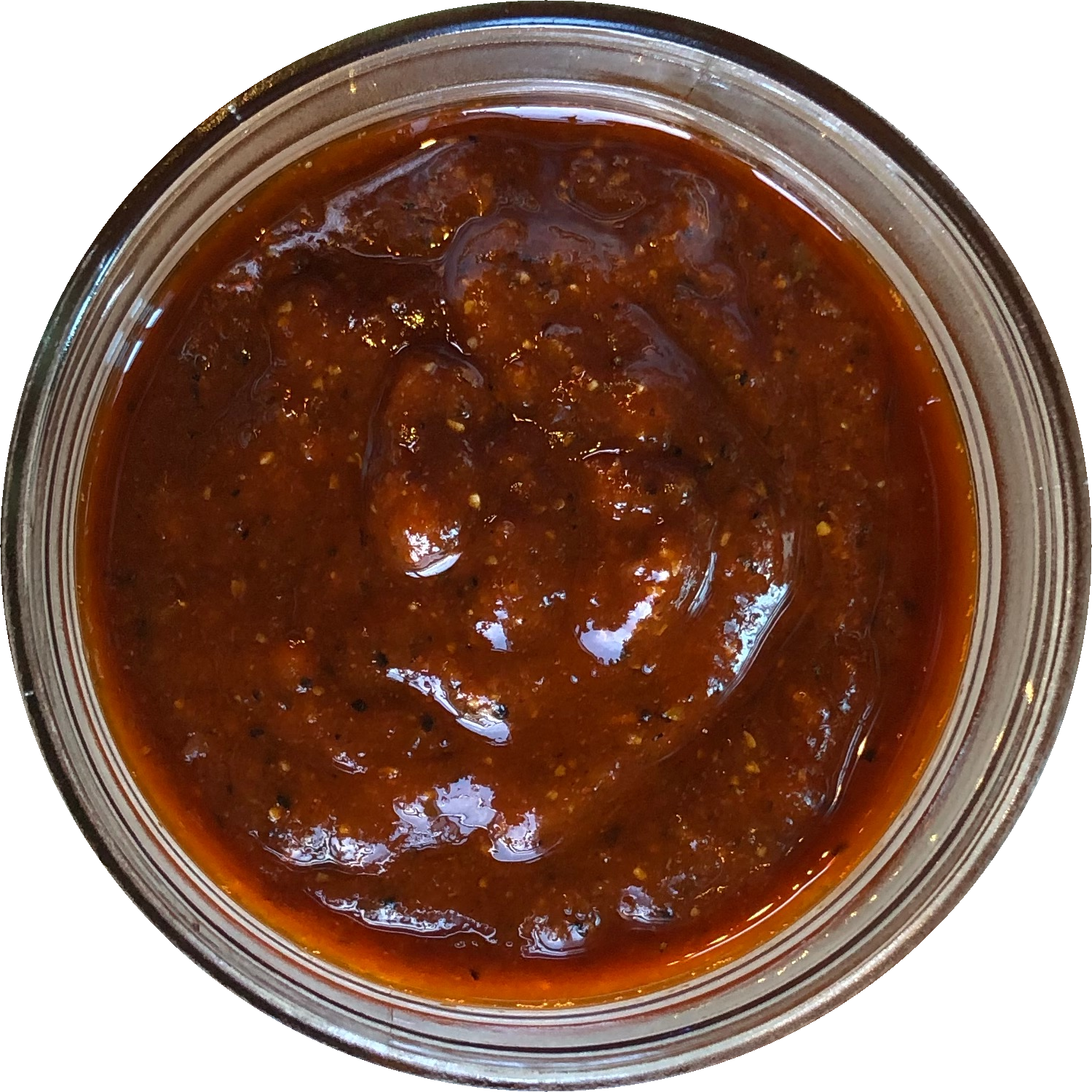 a close up of a sauce cup