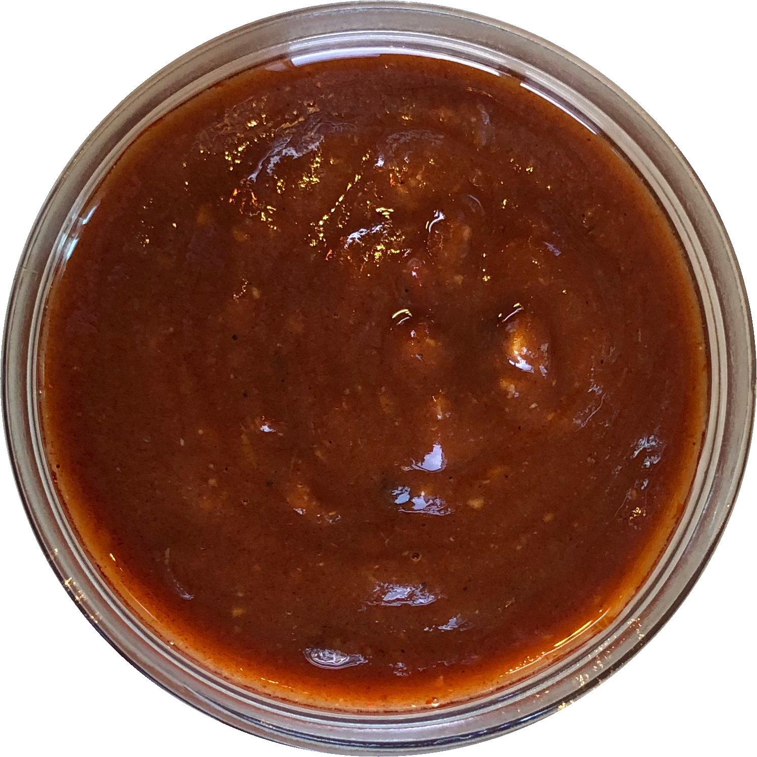 a close up of a sauce cup