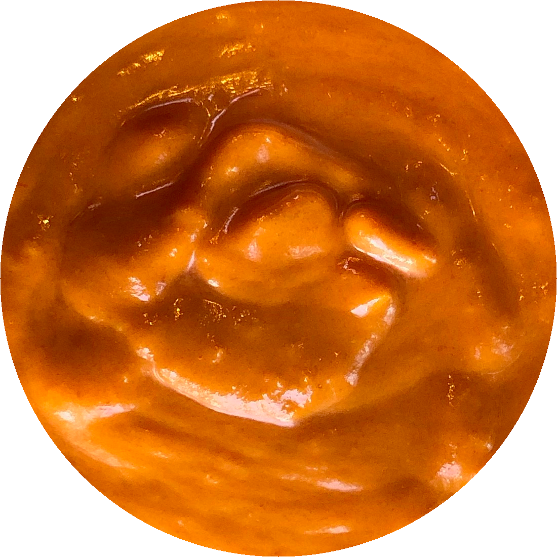 a close up of a sauce cup