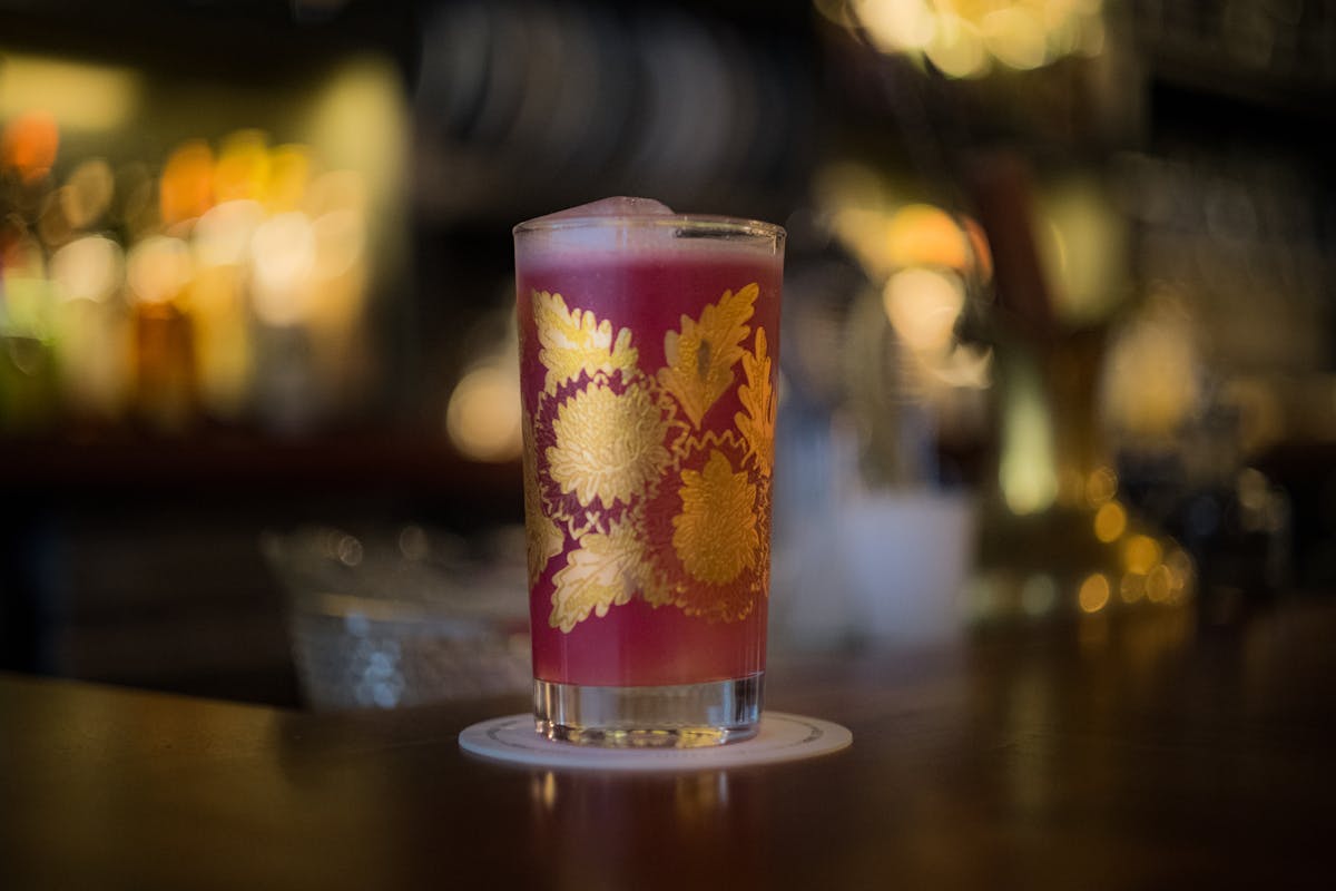 a closeup of a drink