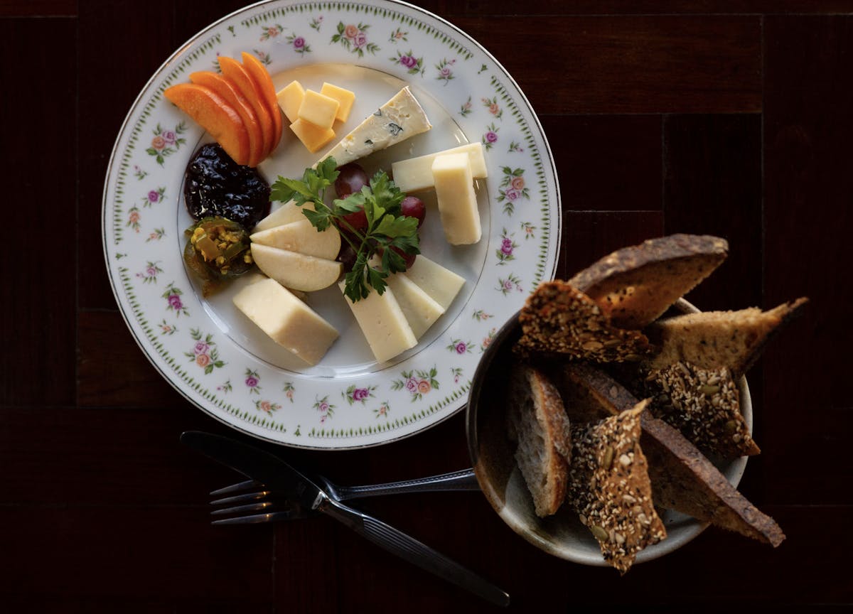 a plate of food on a table