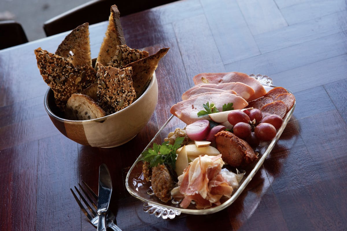 a plate of food on a table