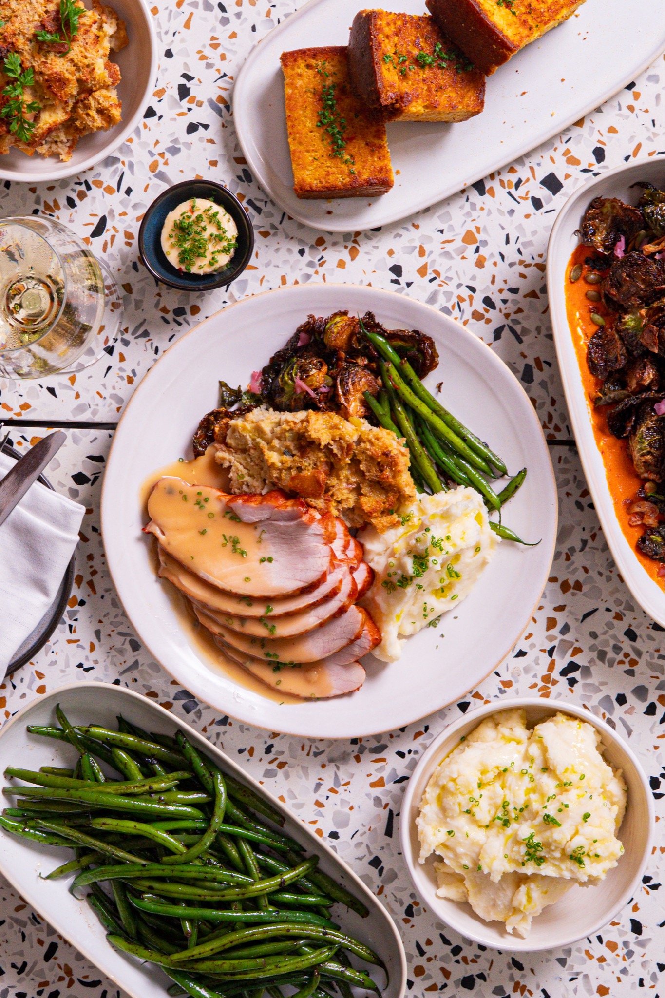 a plate of food on a table