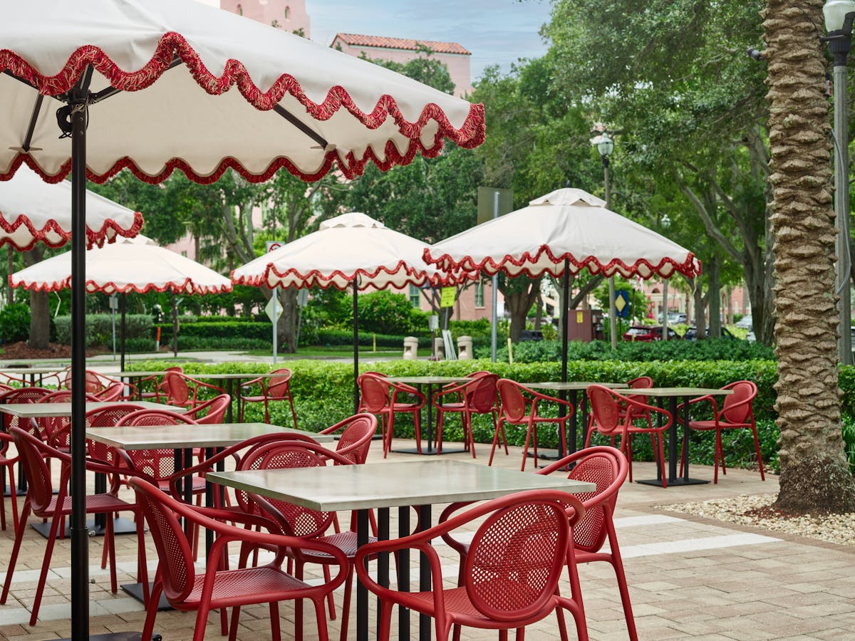 outdoor patio outside restaurant