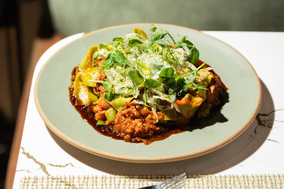 a plate of food with broccoli