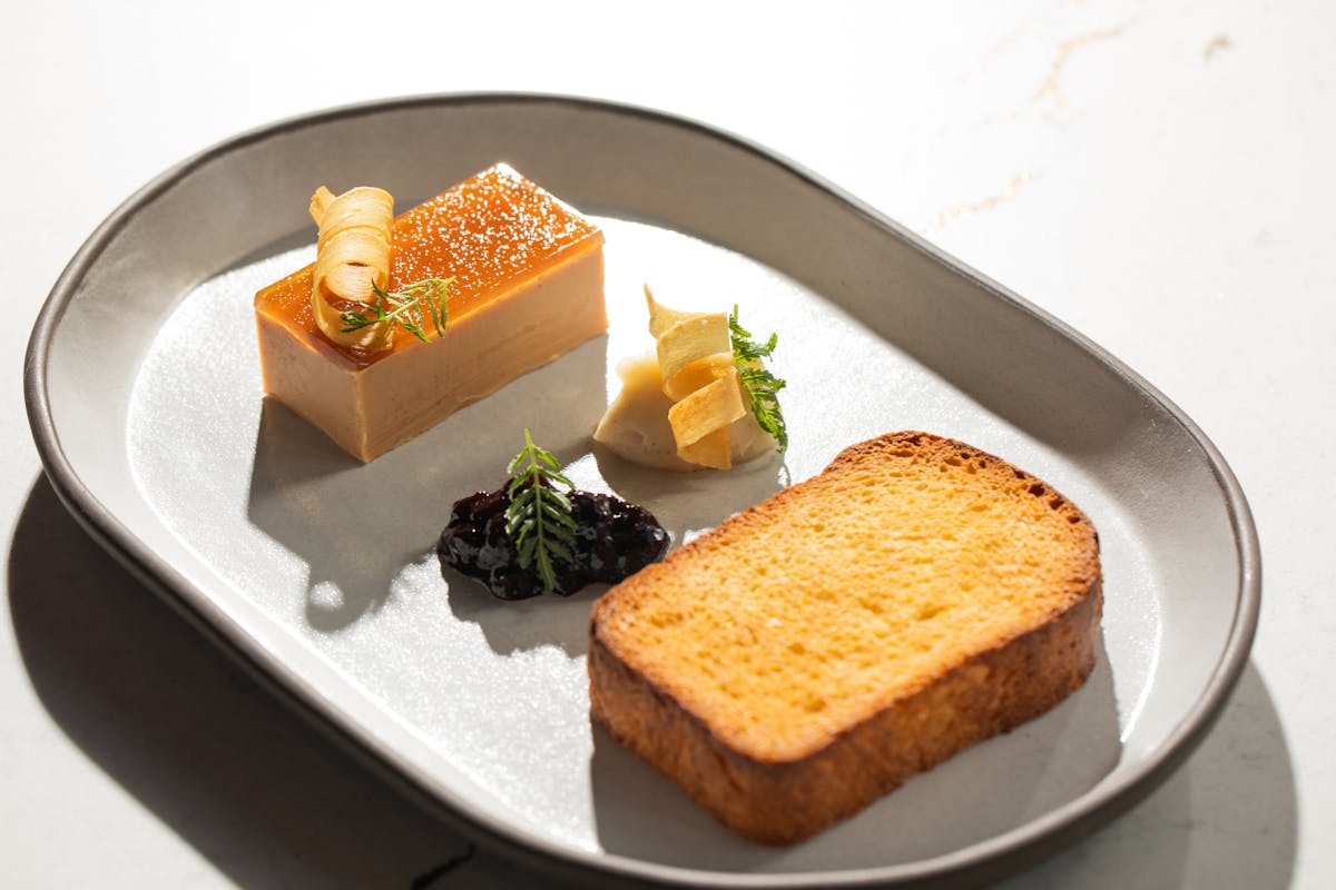 a plate of food on a table