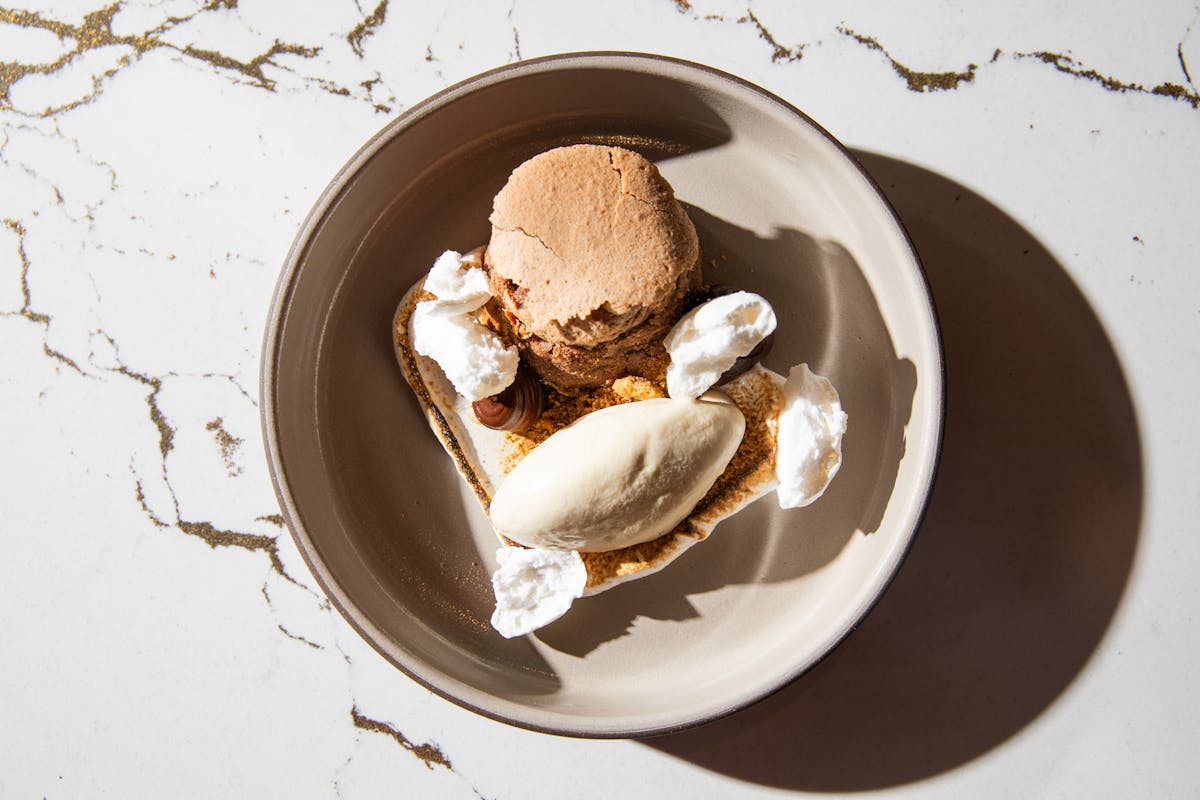 a piece of cake on a plate
