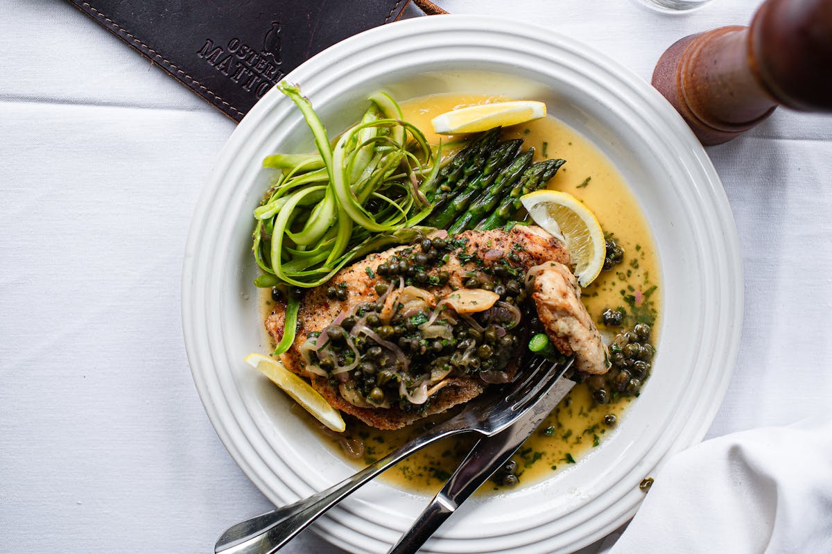 Chicken piccata at Osteria Mattone in Roswell, GA.