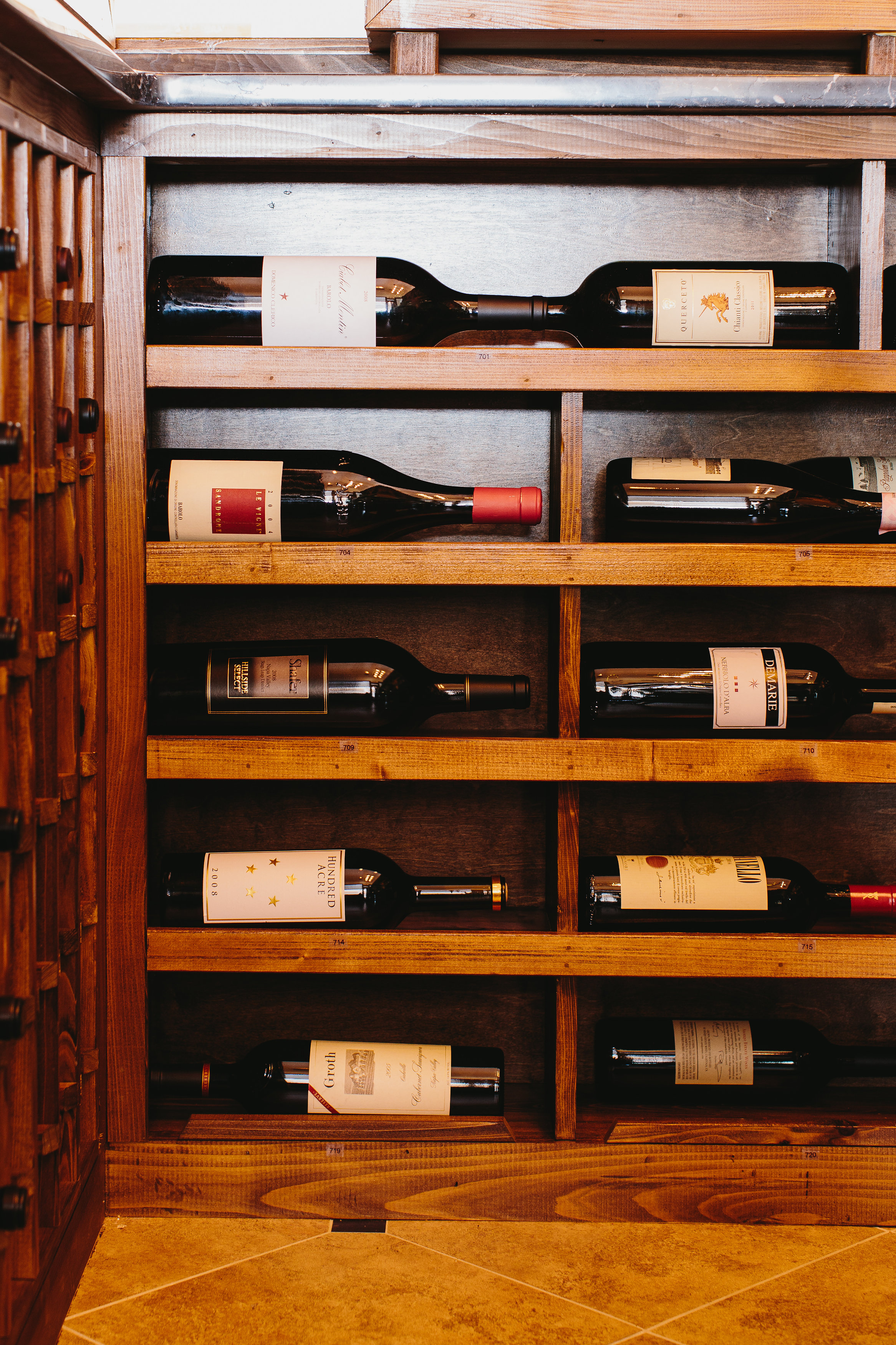 several bottles of wine