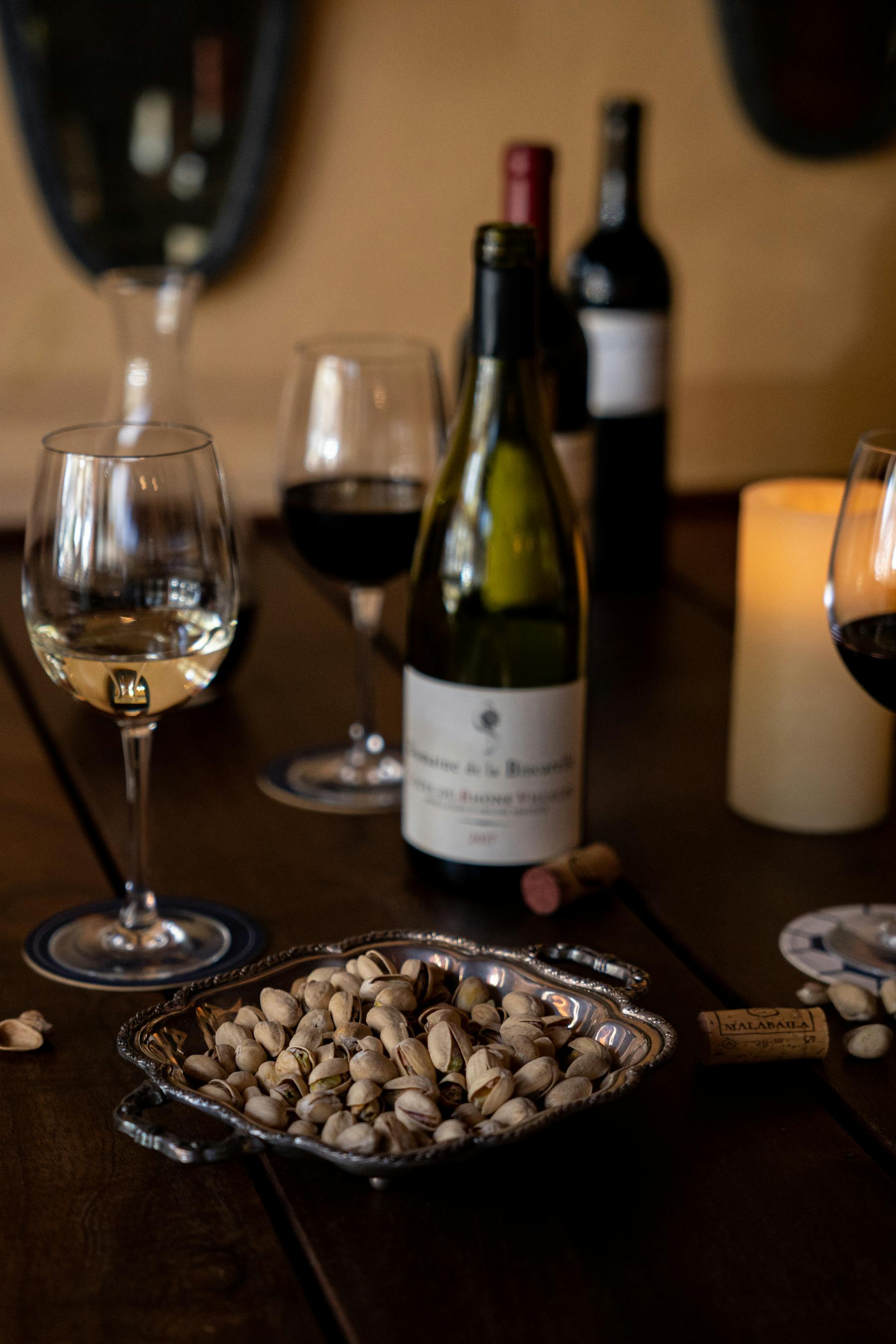 a bottle of wine on a table