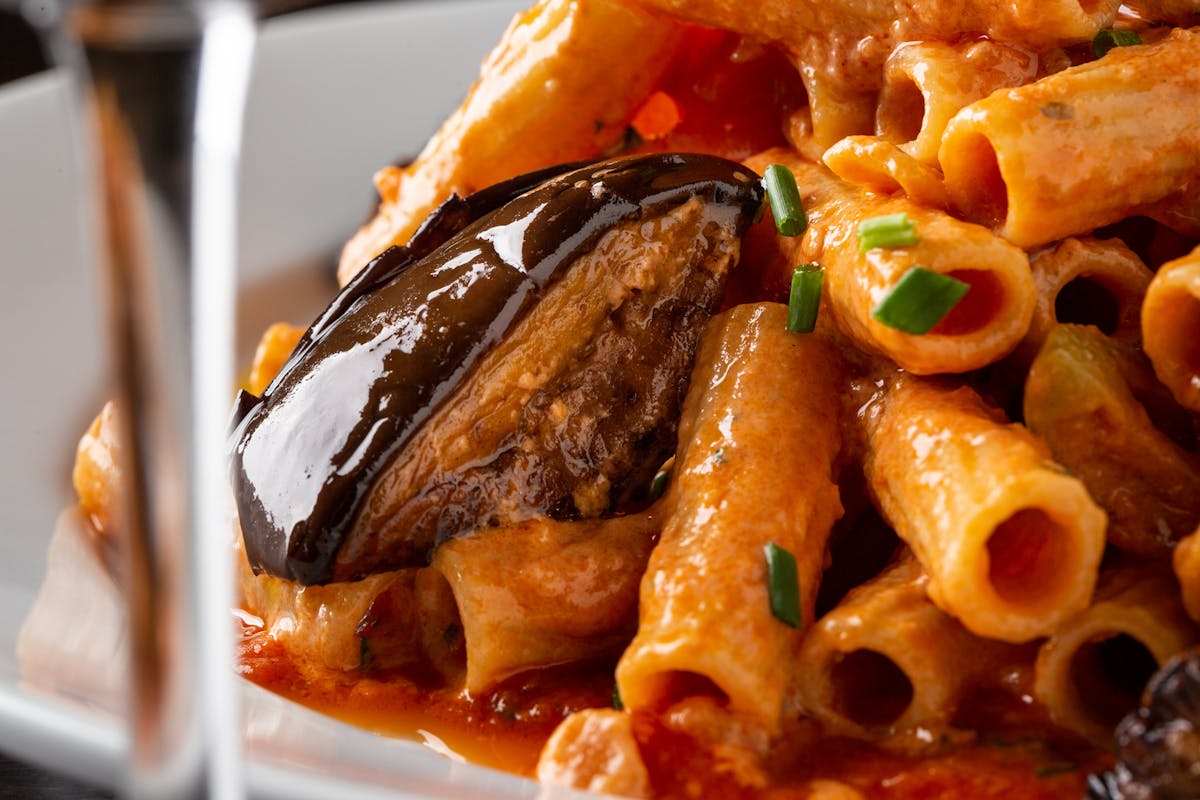 a close up of a plate of food