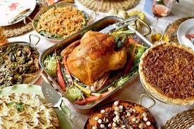a dish is filled with food