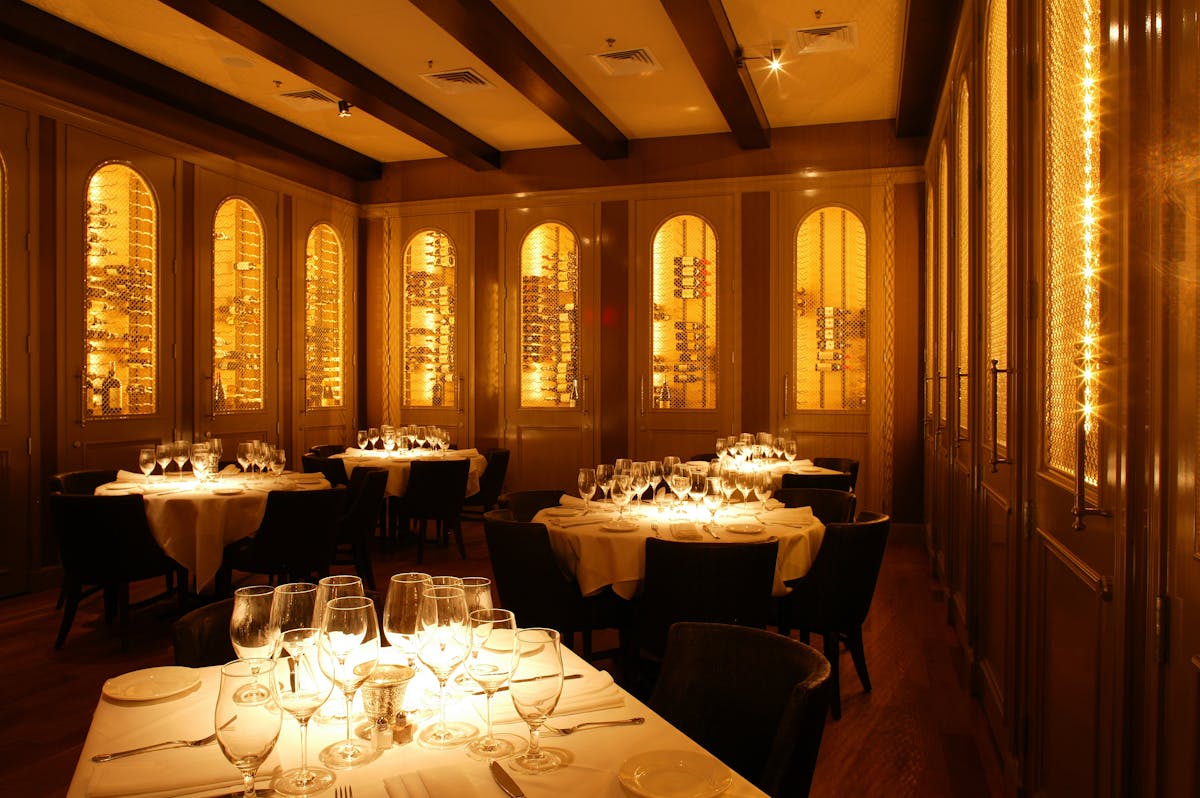 a private dining room within the restaurant