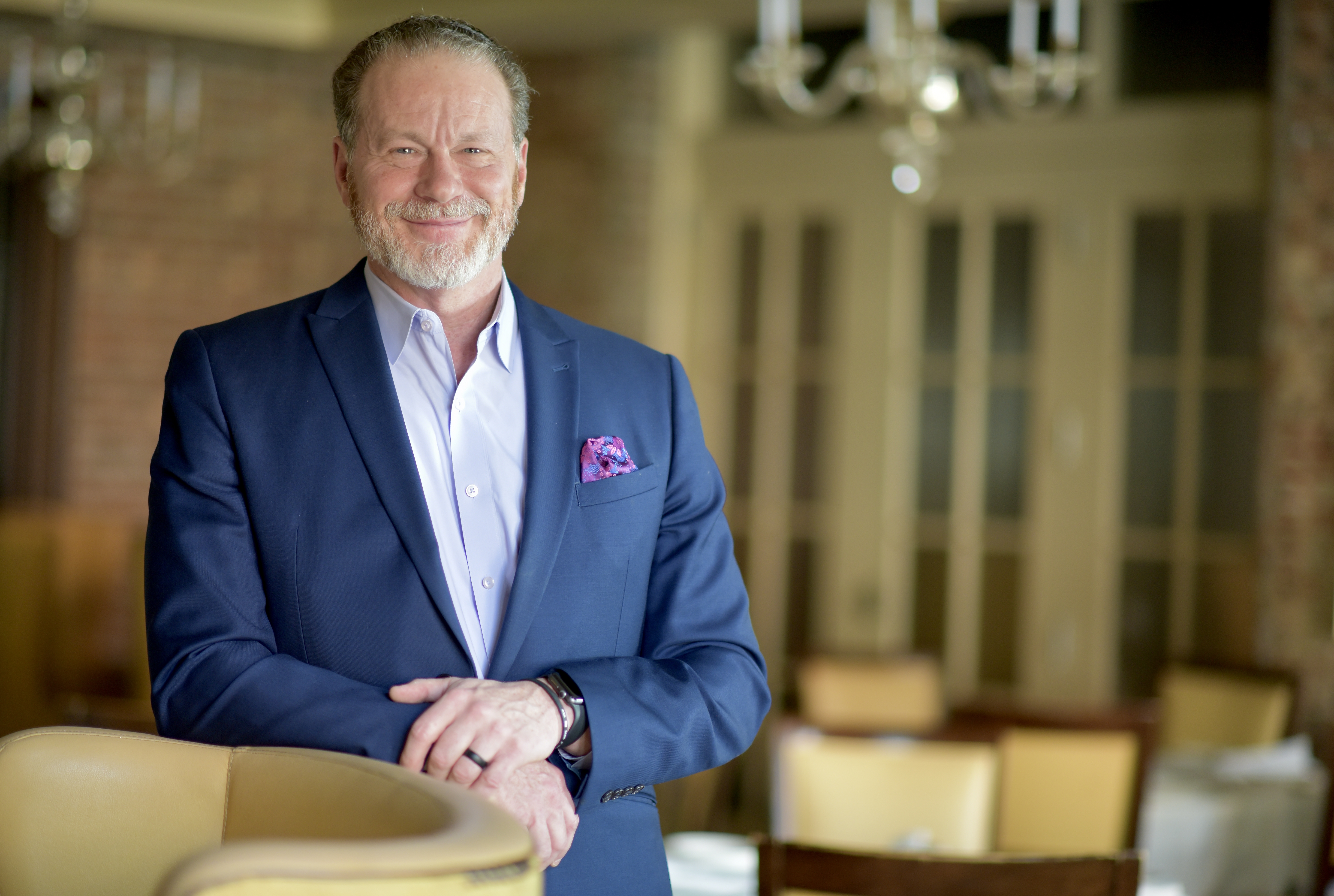 a person wearing a suit and tie