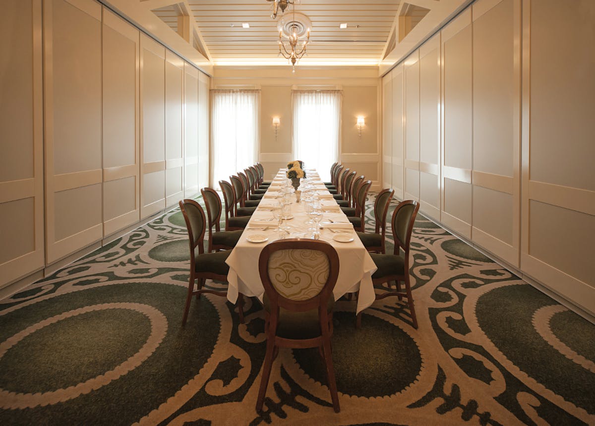 a private dining room within the restaurant