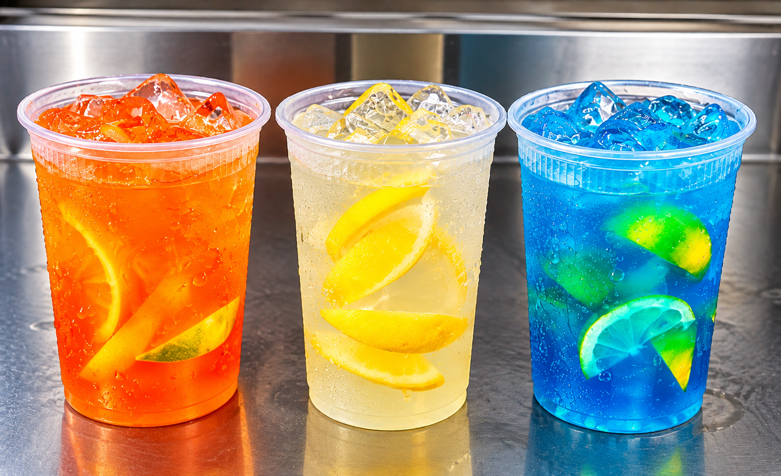 Cinnabomb specialty drinks in a variety of bright flavors