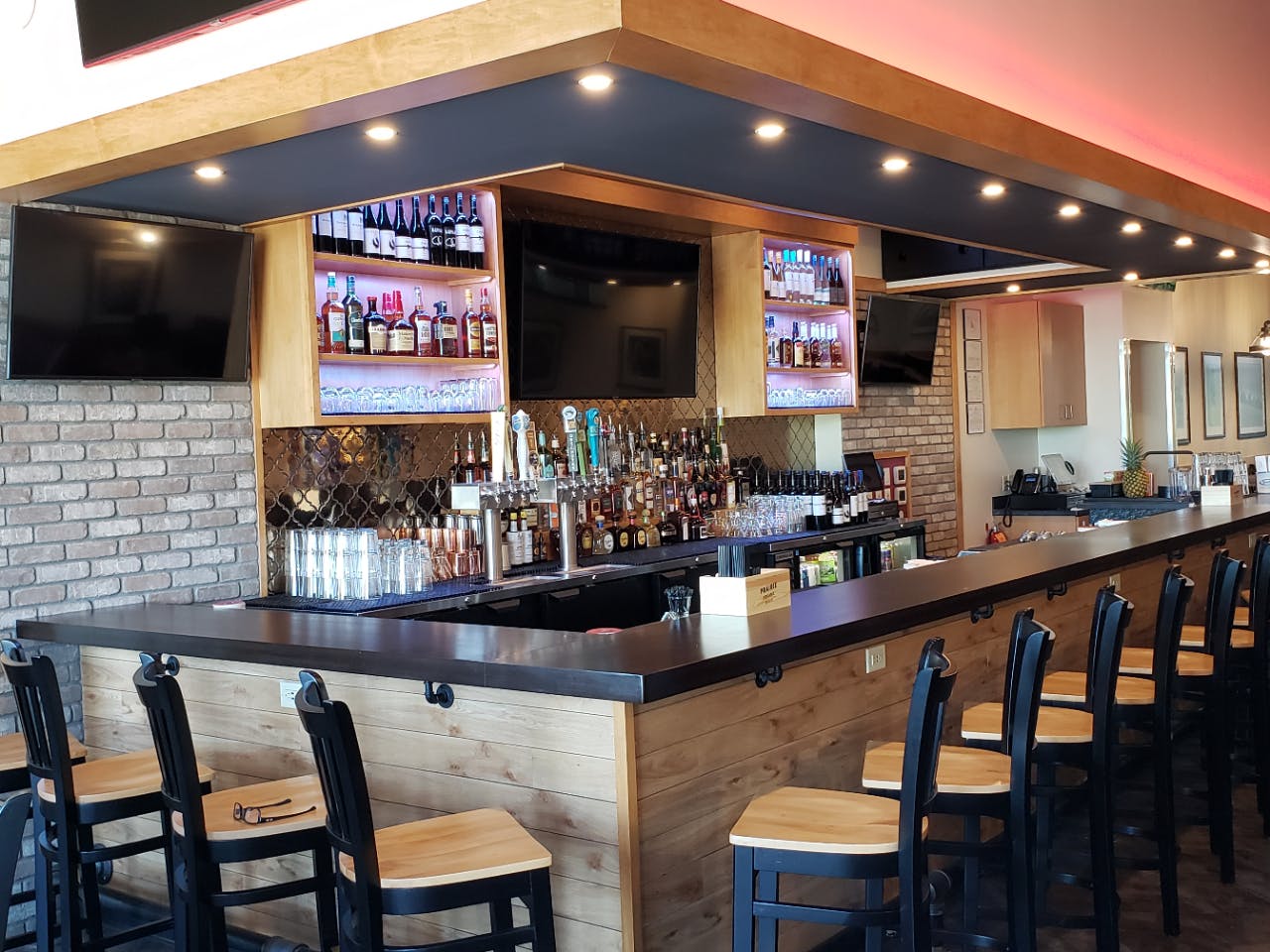 a dining table in a restaurant
