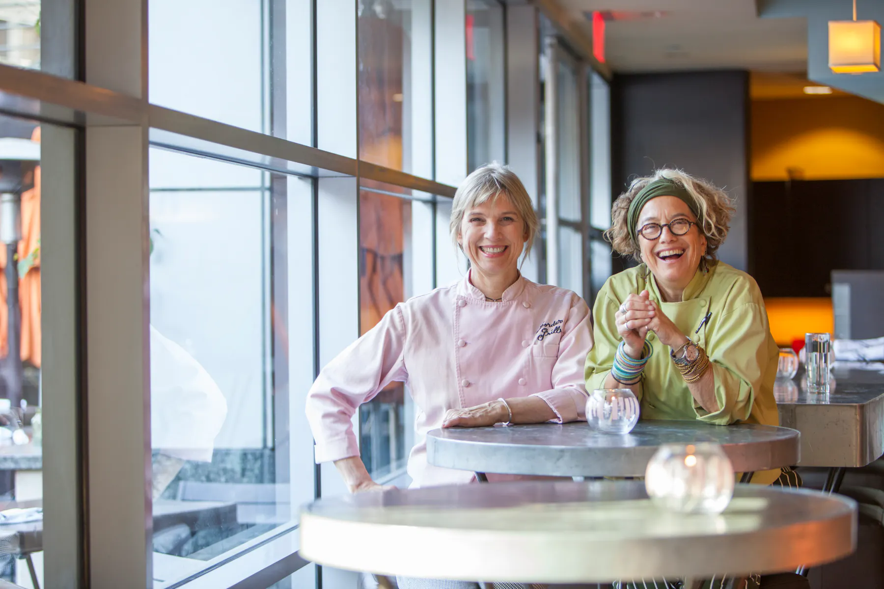 Mary Sue Milliken, Susan Feniger are posing for a picture