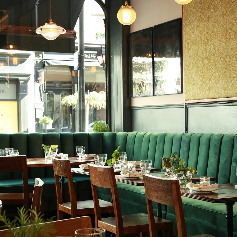 a room filled with furniture and a table