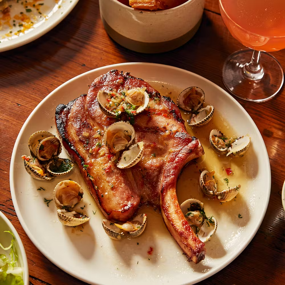 a plate of food on a table