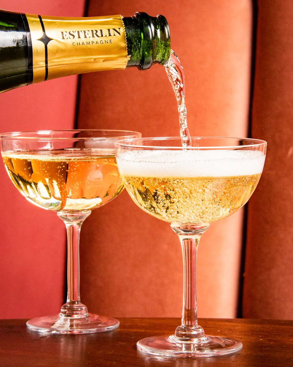a glass of champagne