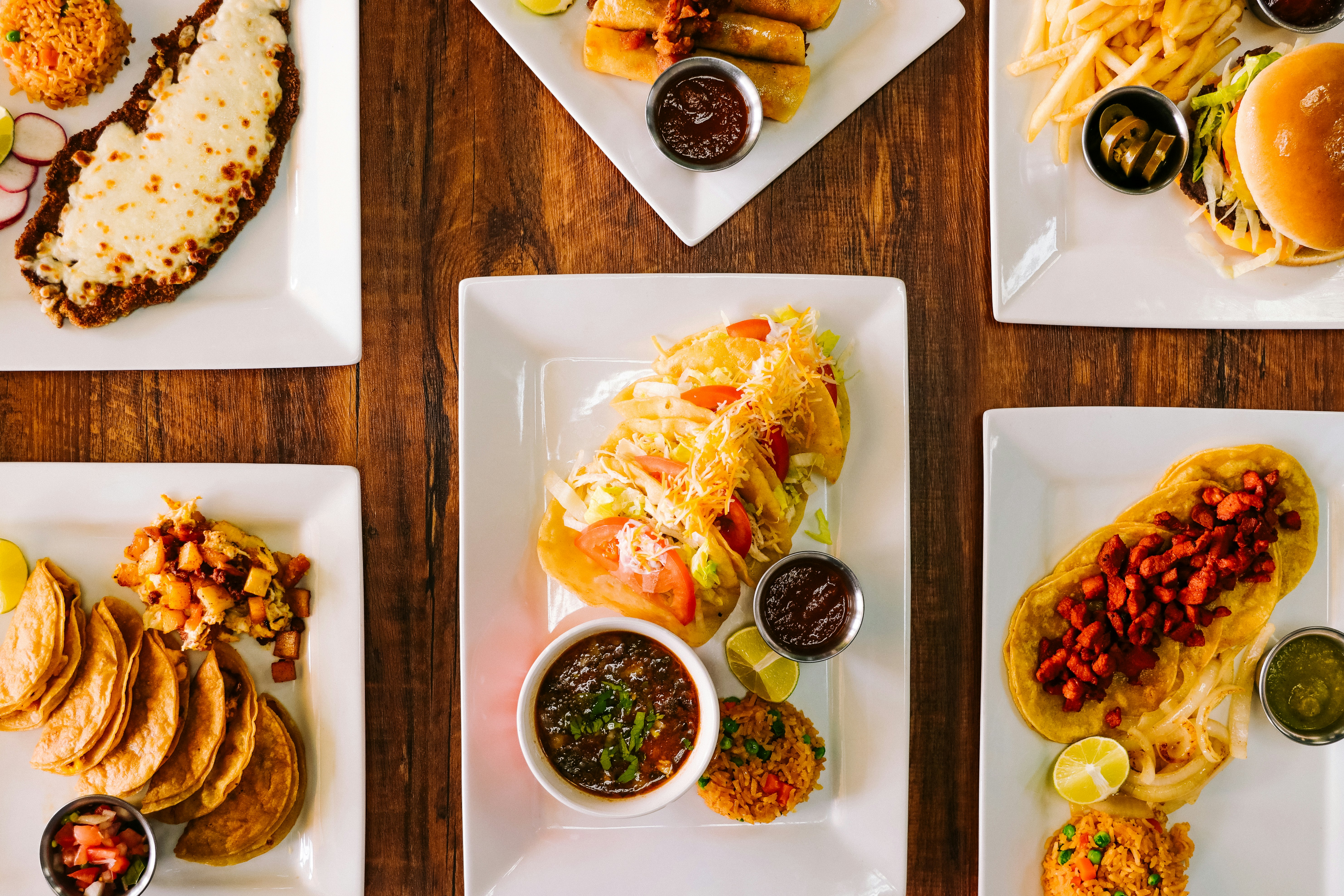 a bunch of different types of food on a plate