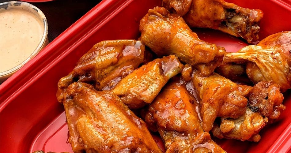 Bone-In Wings in a dish, some of our Chicken Wings near Belmont Heights, Long Beach, California.