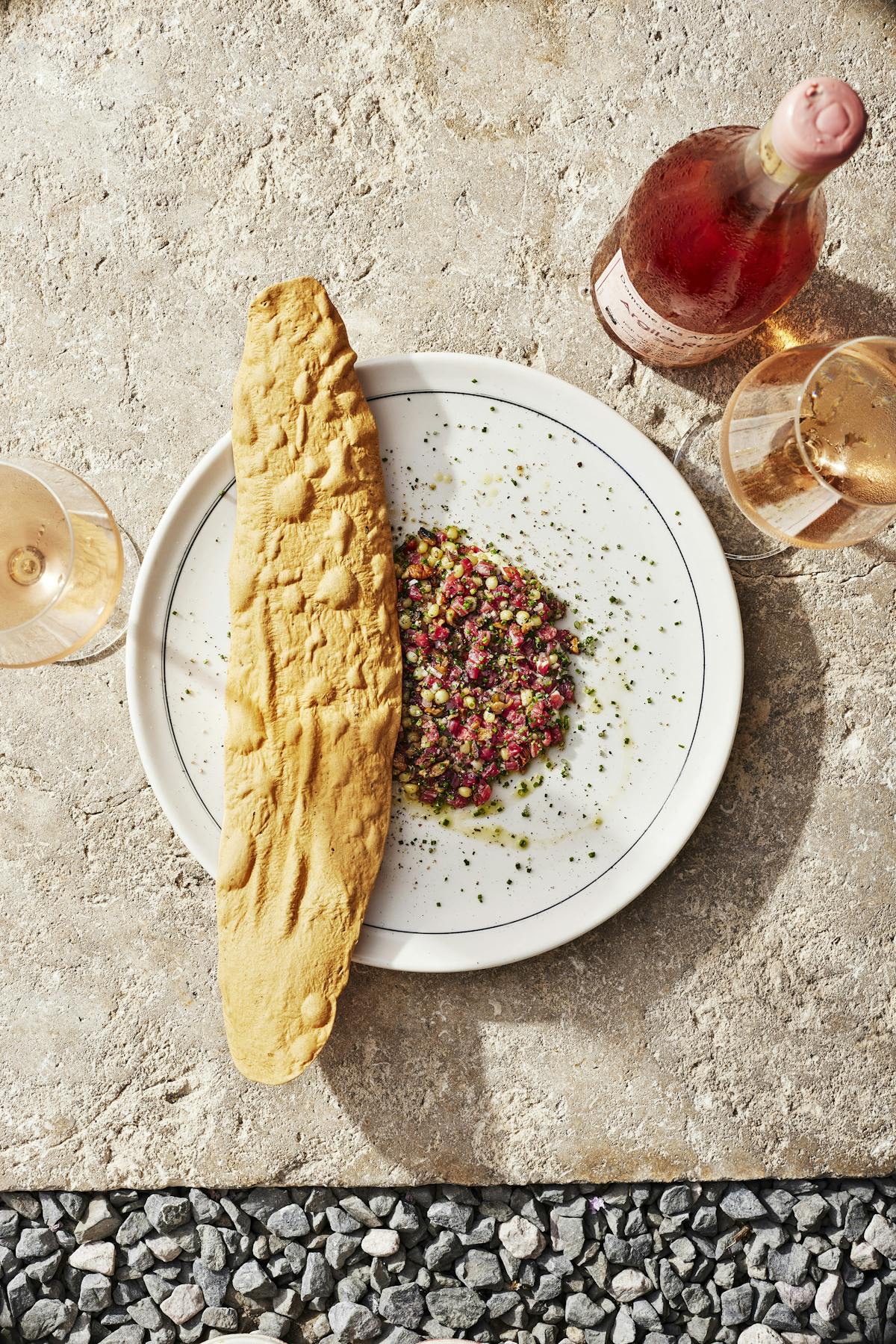 a plate of food on a table