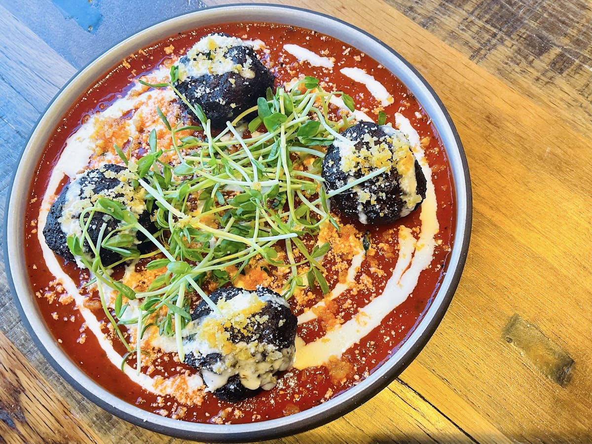 a bowl of food on a plate