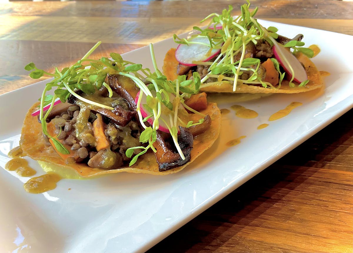 a plate of food on a table
