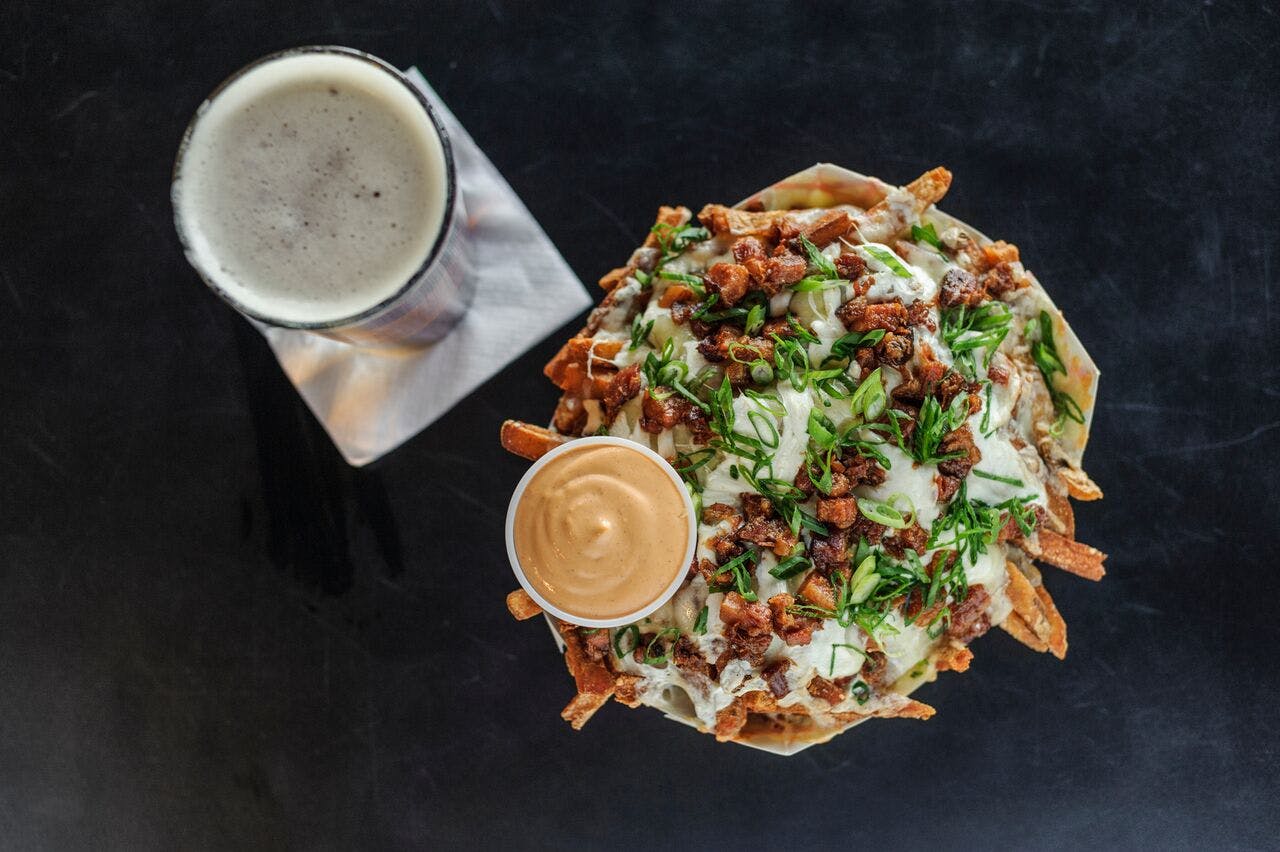 Beer and nachos