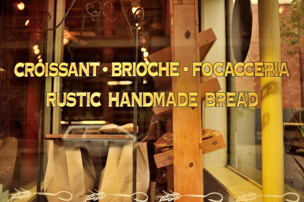 a sign above a store