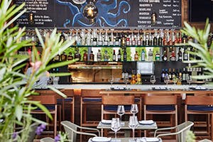 a close up of a restaurant