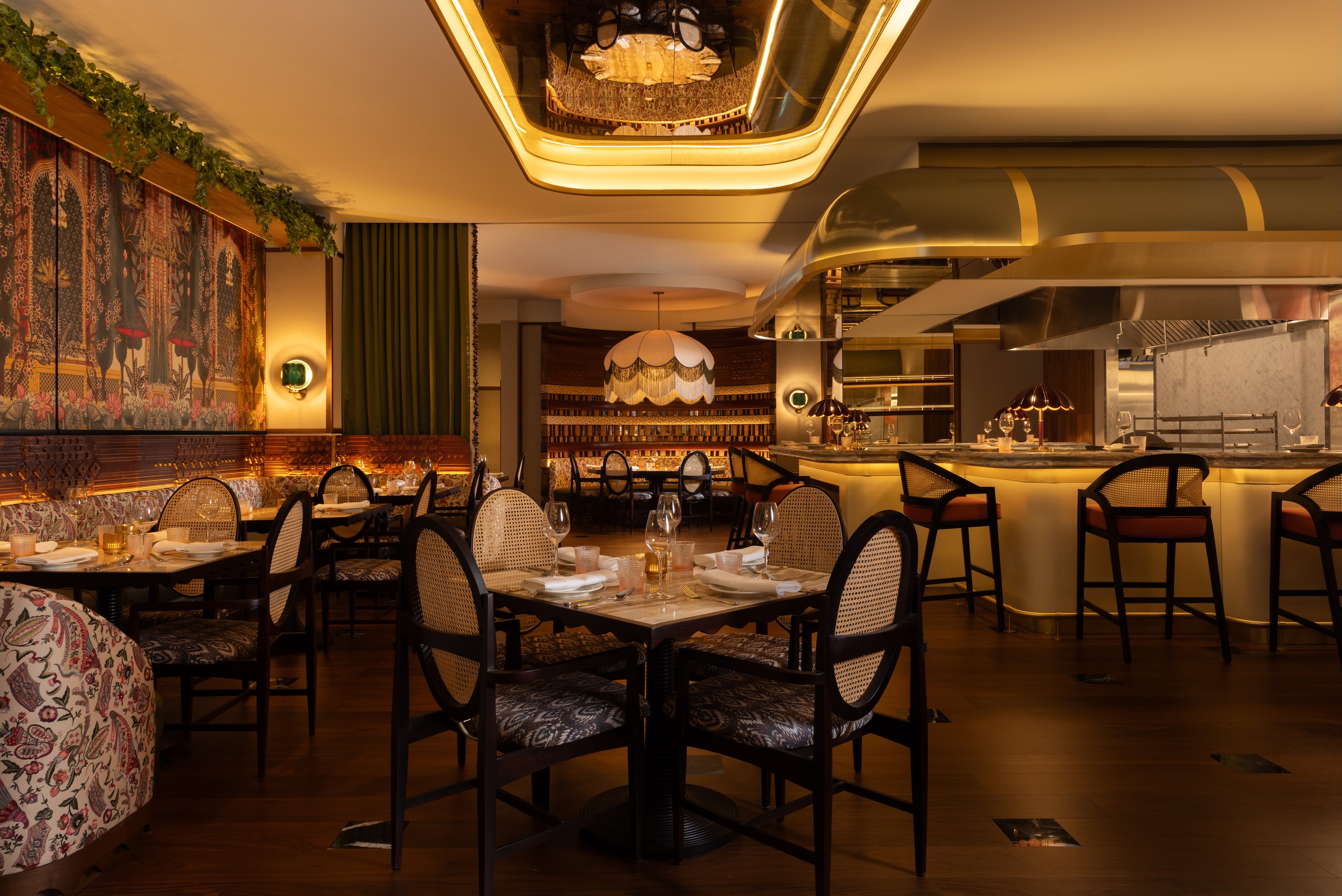 a restaurant with tables and chairs