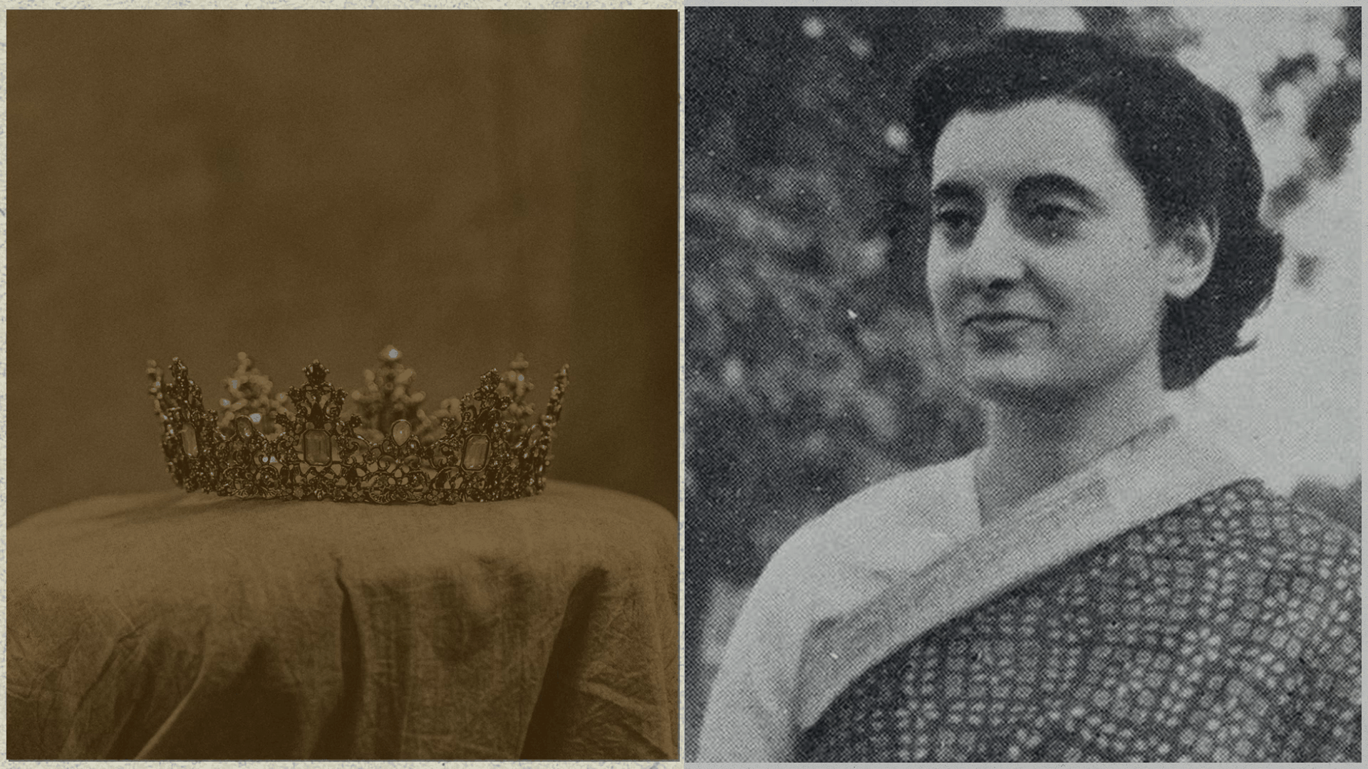 a woman with a crown