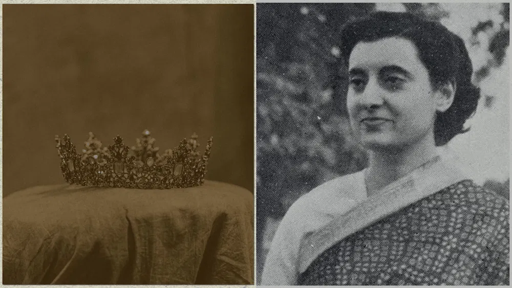 a woman with a crown