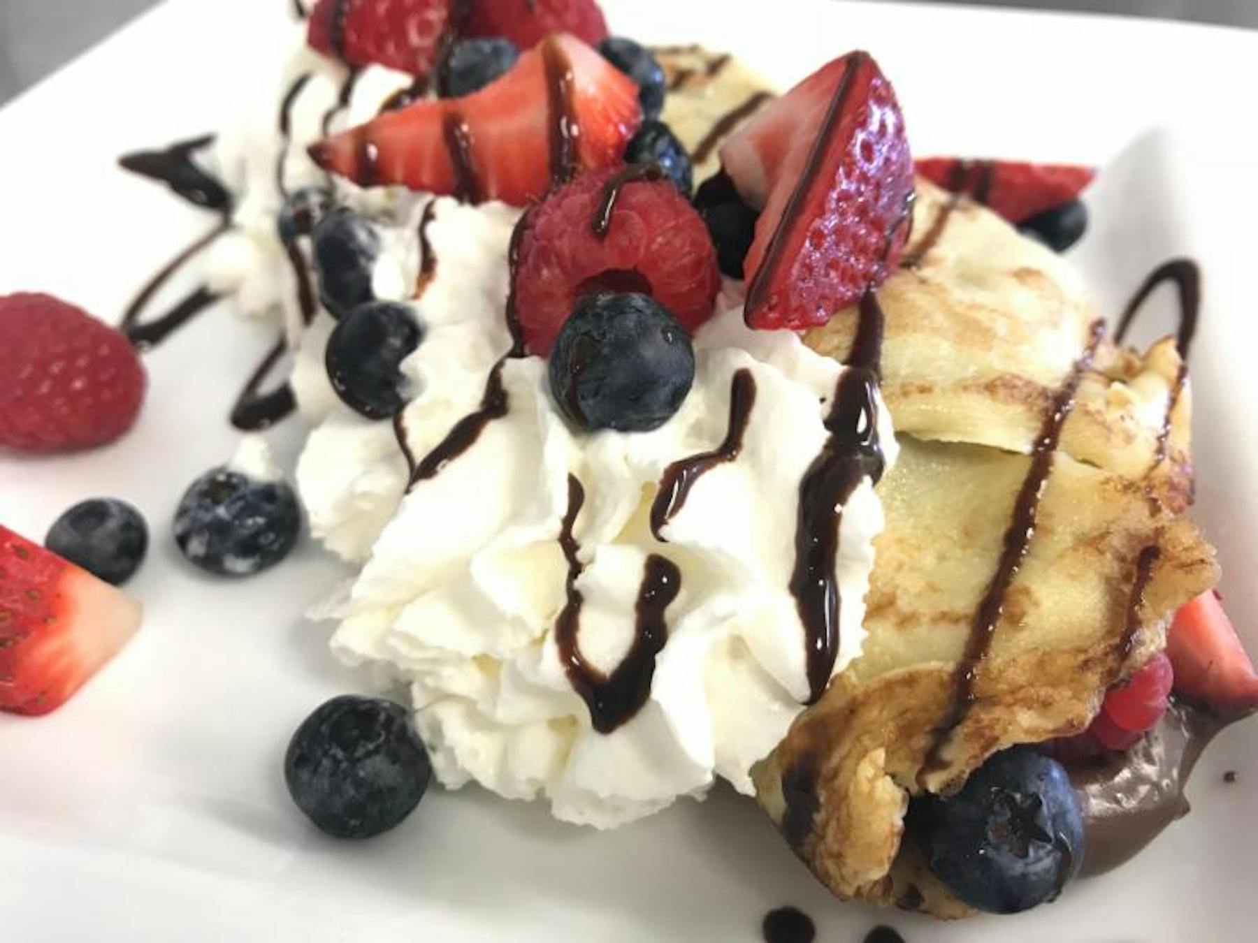 a crepe with fruit