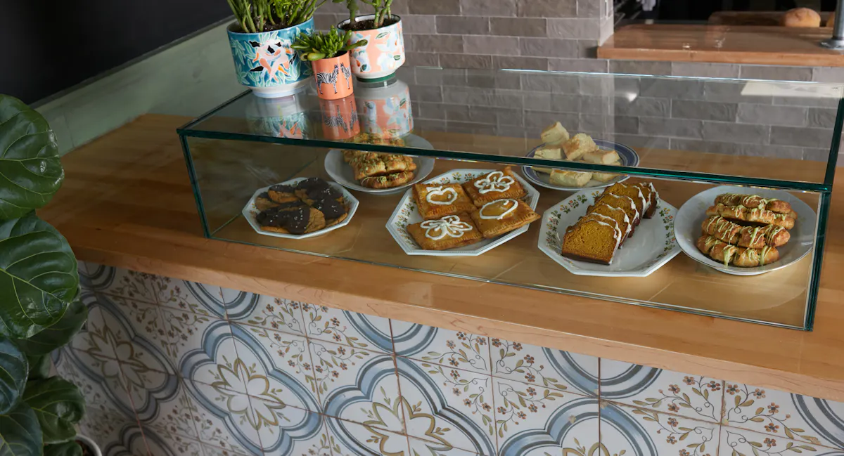 front counter with pastries