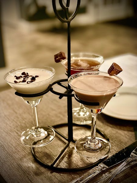 Martini Flights Del Primo Italian restaurant in Brookfield, CT