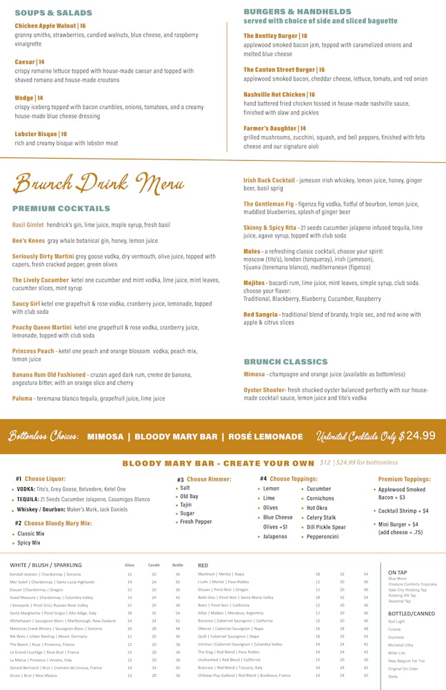 Brunch Menu Saucy American Restaurant in Roswell, GA