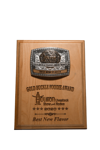 close up of an award